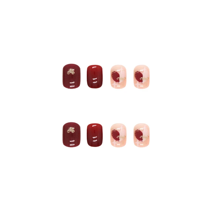 Stylische dekorative Press-On Nagelkunst