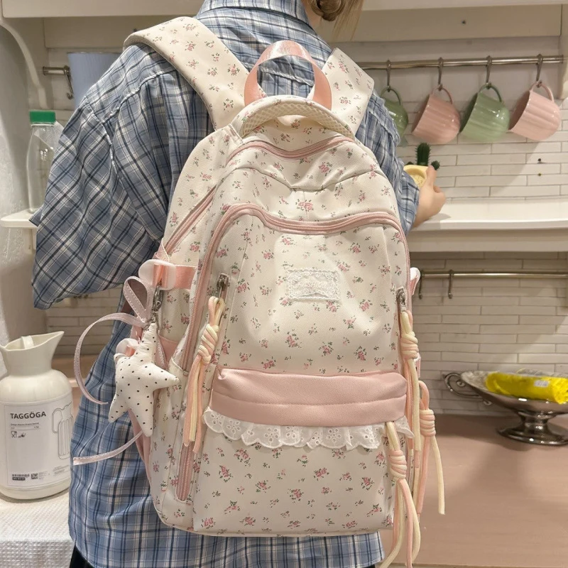 Stylische Blumenmuster-Rucksack Karnz