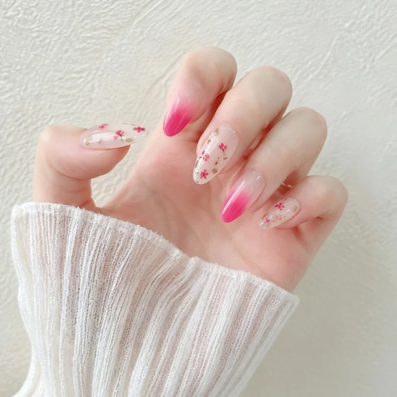 Floral Ombre Druck-Nägel