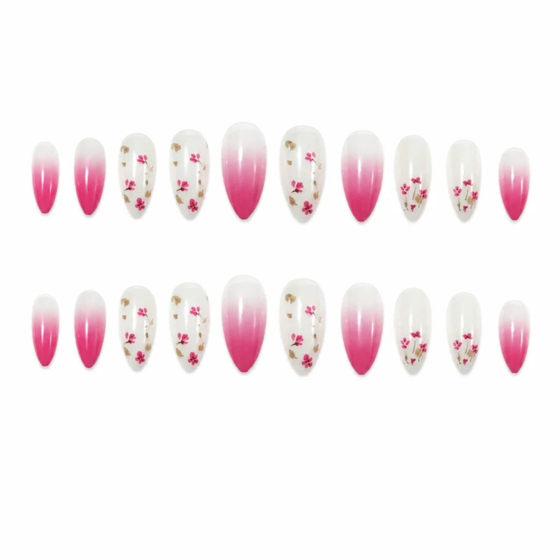 Floral Ombre Druck-Nägel