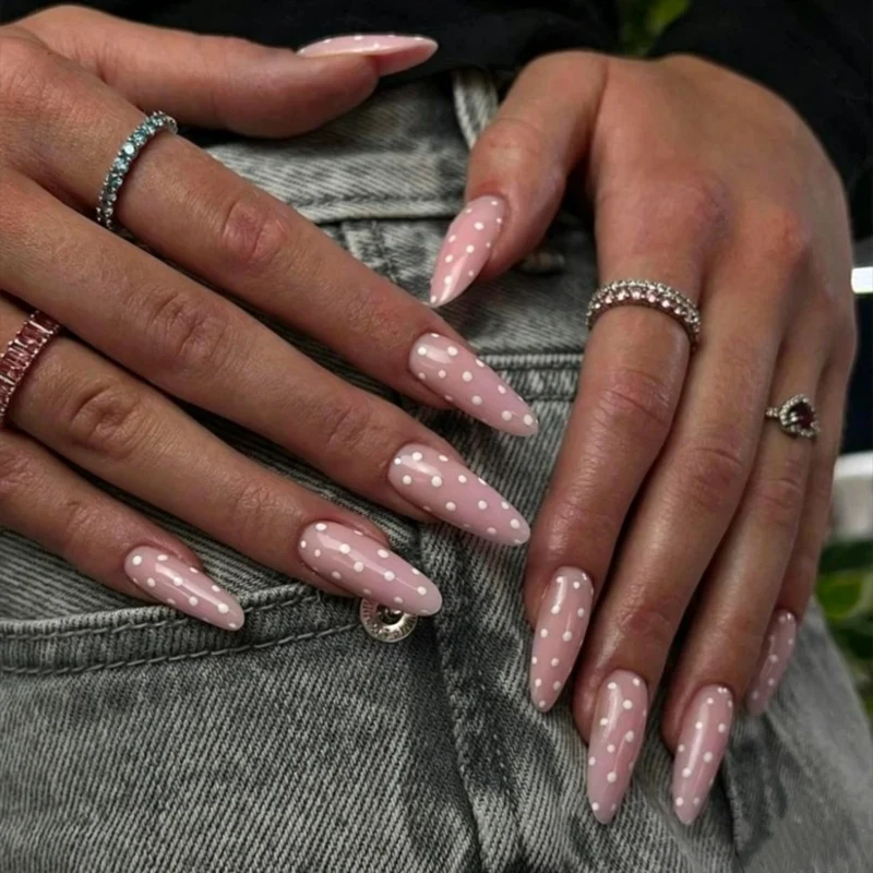 Floral Design Stiletto Press-On Nägel