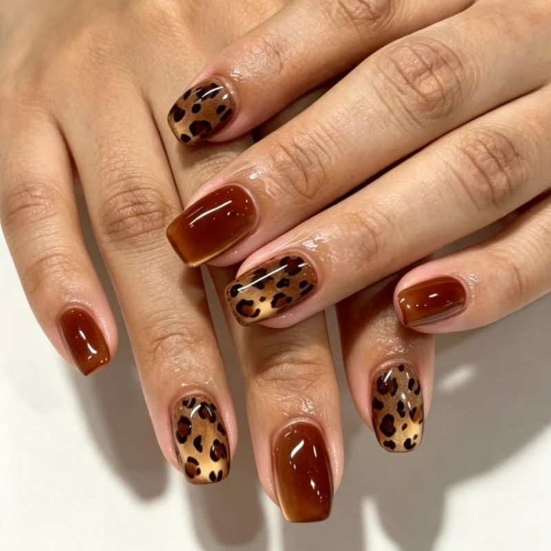Floral Design Stiletto Press-On Nägel