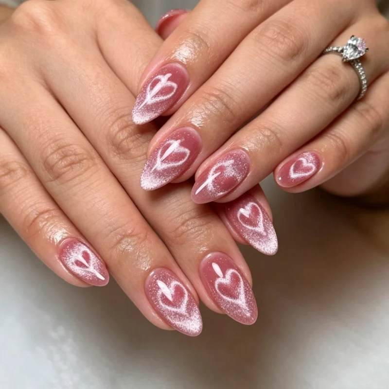 Floral Design Stiletto Press-On Nägel