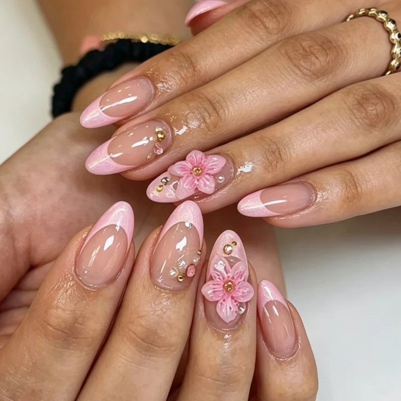 Floral Dekorative Gel-Nagelverstärkungen