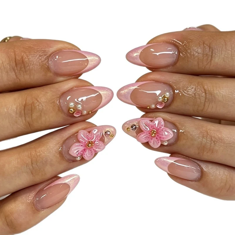 Floral Dekorative Gel-Nagelverstärkungen