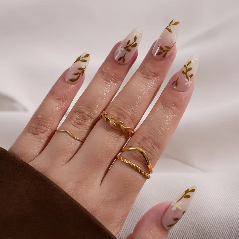 Floral Art Presse-On Nagel Set