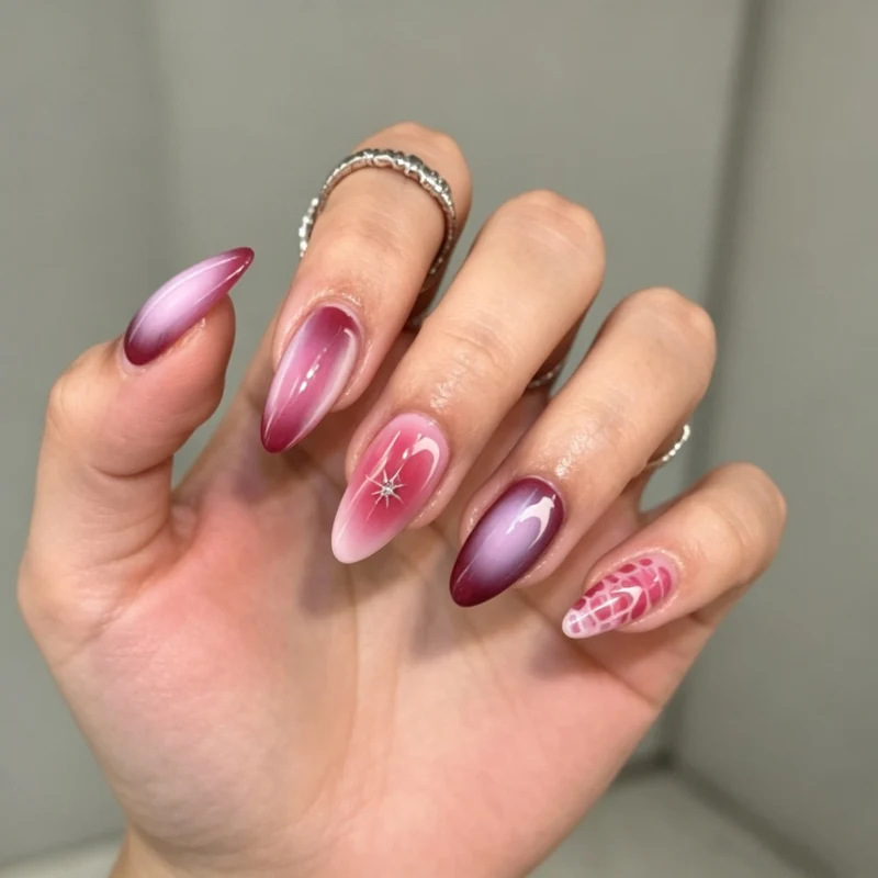 Elegante Stiletto Nagelkunst Verlängerungen