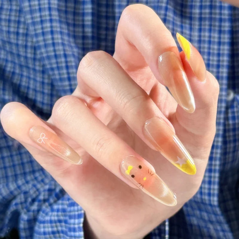 Elegante Ombre Stiletto Nagelverlängerungen