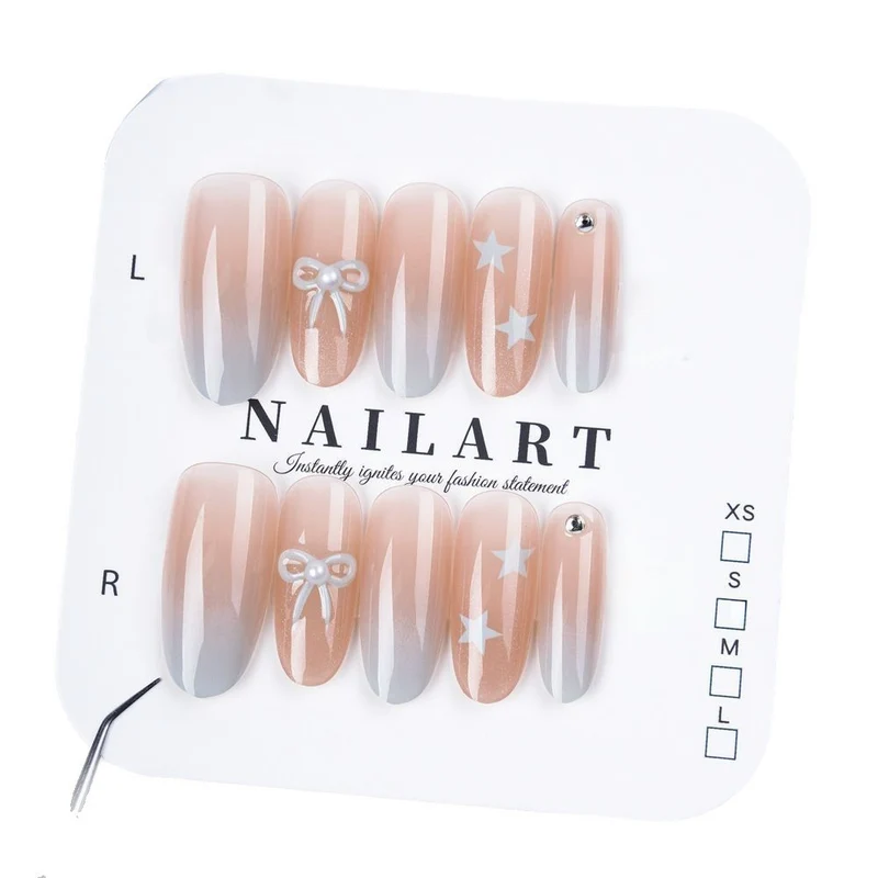 Elegante Glitternde Stiletto Nail Extensions