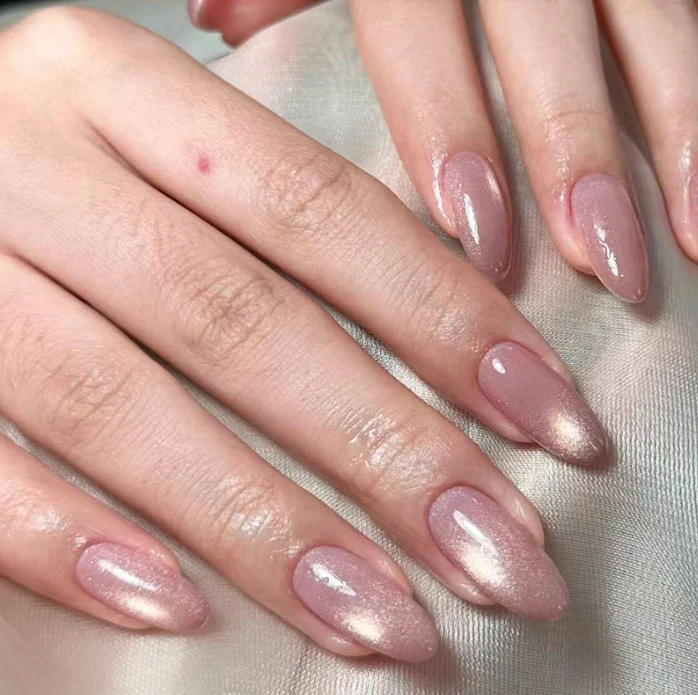 Elegante Glitzer-Mandel-förmige Nagelverstärkungen