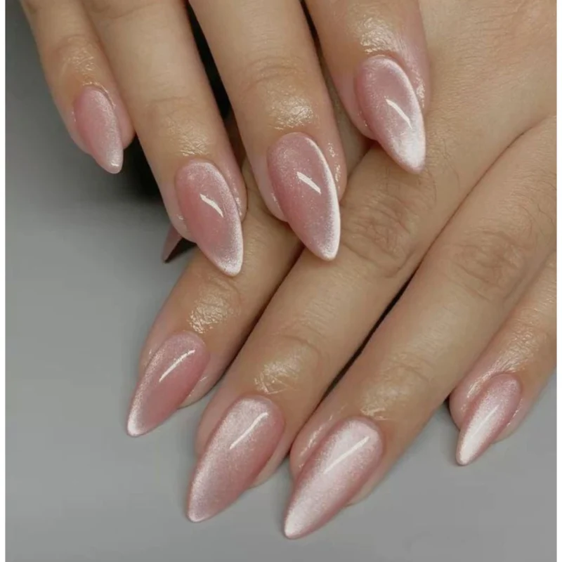 Elegante Glitzer-Mandel-förmige Nagelverstärkungen