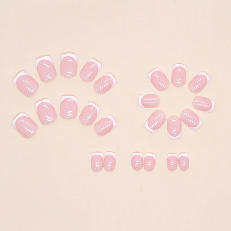Elegante French Tip Press-On Nagelset
