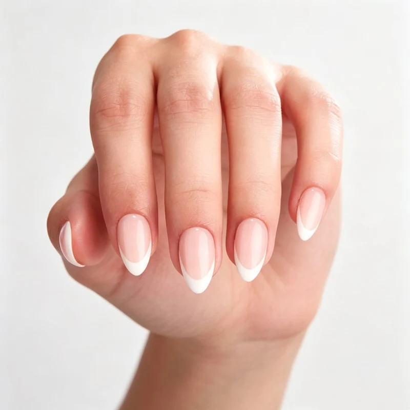 Elegante französische Tip Gel Press-On Nägel