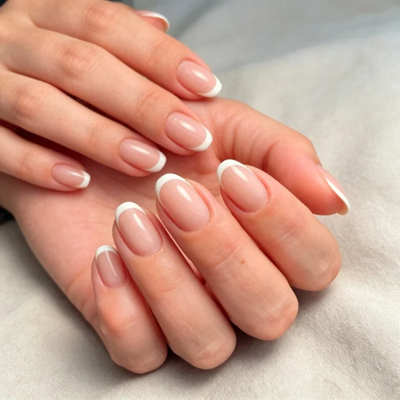 Elegante französische Spitze Acryl-Nagelverlängerungen