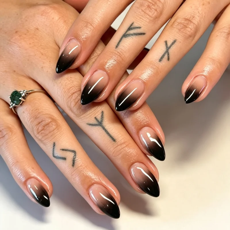 Elegante mandelförmige Gel-Nagelverlängerungen
