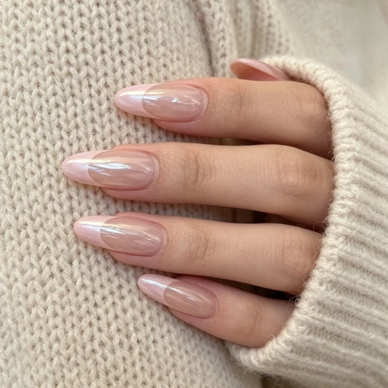 Elegante mandelförmige Gel-Nagelverlängerungen