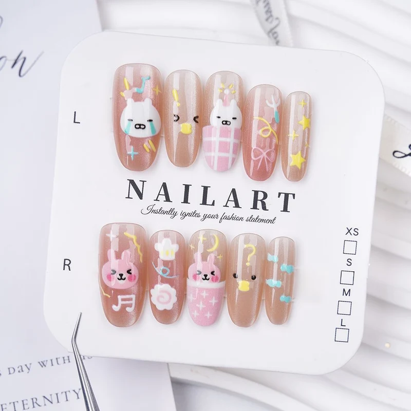 Dekorativer Stiletto Press-On Nagelset