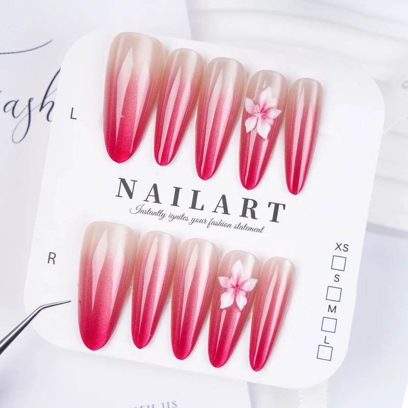 Dekorativer Stiletto Press-On Nagelset