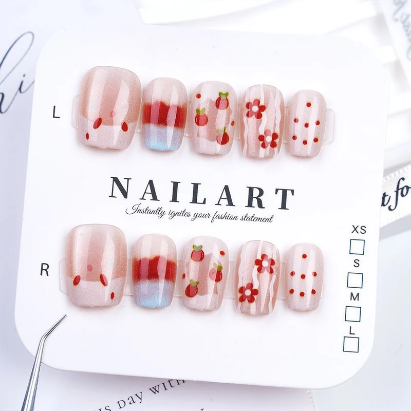Dekorativer Stiletto Press-On Nagelset