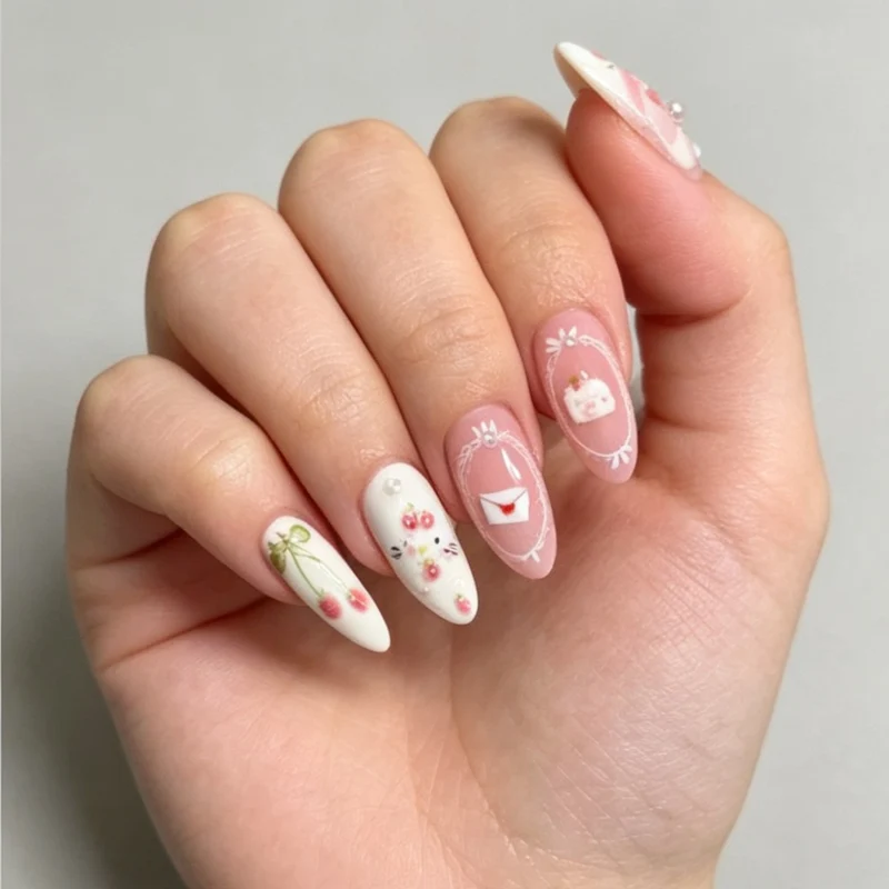 Dekoratives Stiletto-Nagelset