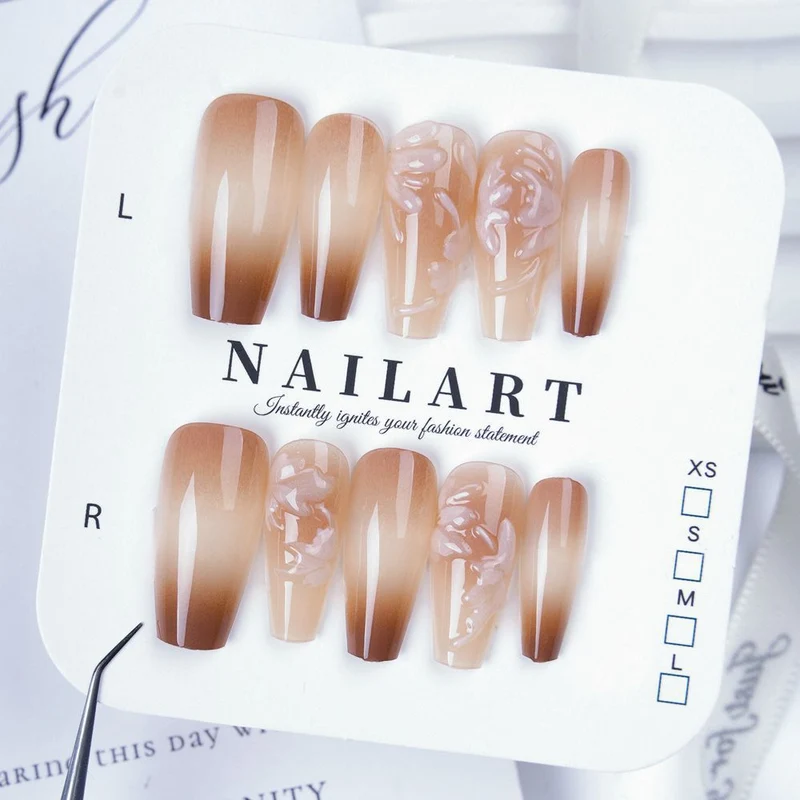 Dekorative Press-On Nagelset