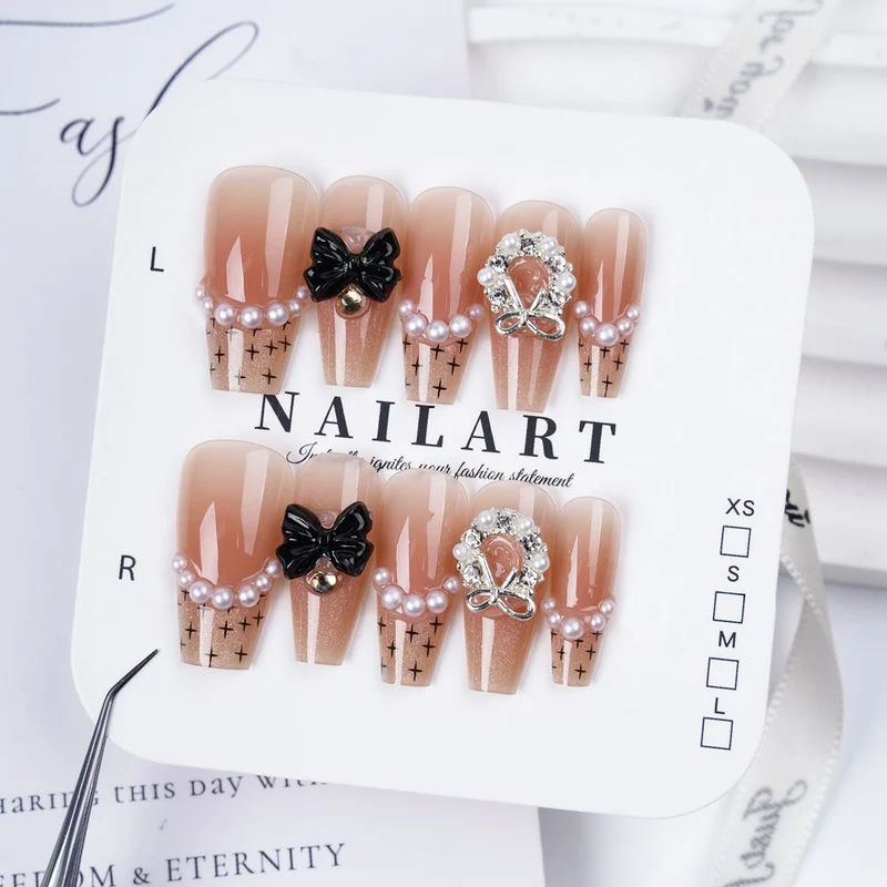 Dekorative Press-On Nagelset