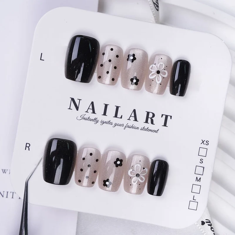 Dekorative Press-On Nagelset
