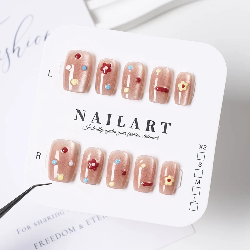 Dekorative Press-On Nagelset
