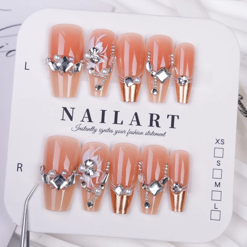 Dekorative Press-On Nagelset