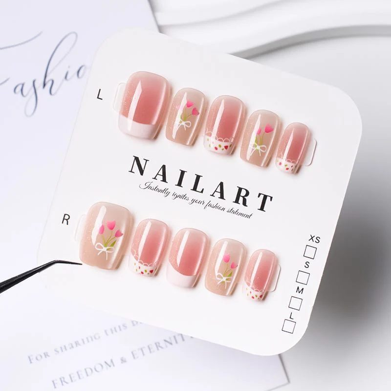 Dekorative Press-On Nagelset