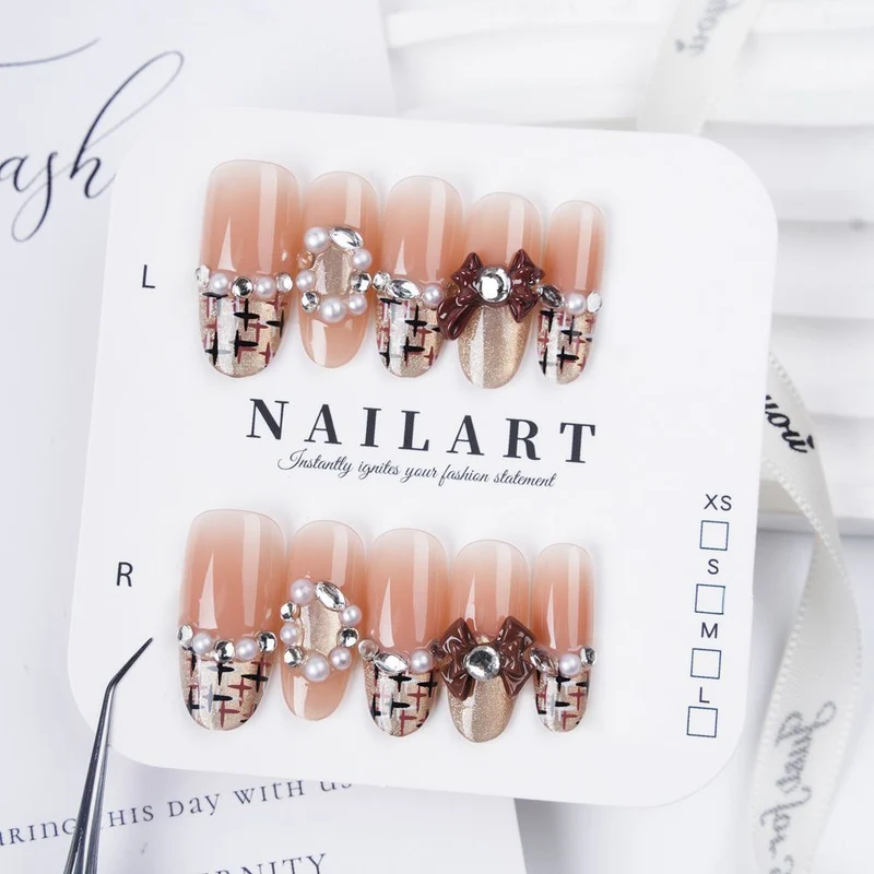 Dekorative Press-On Nagelset
