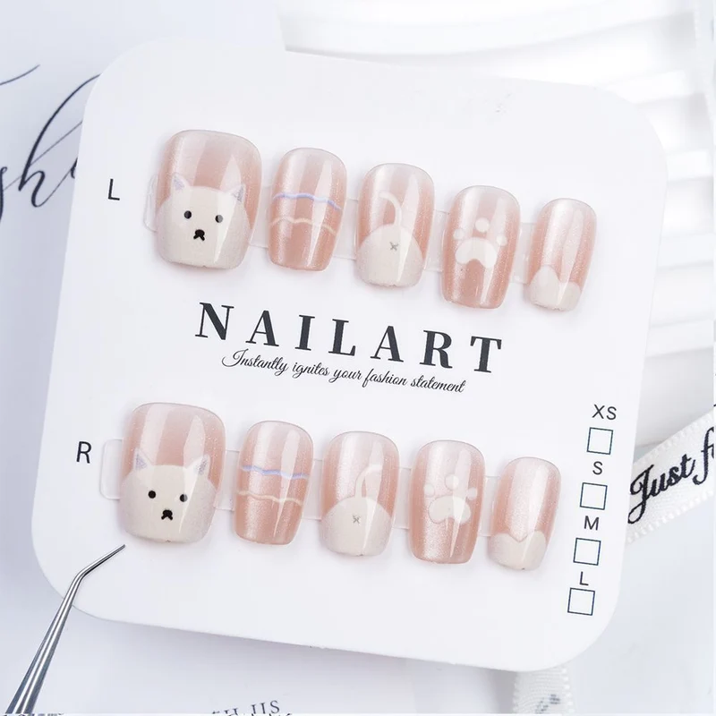 Dekorative Press-On Nagelset