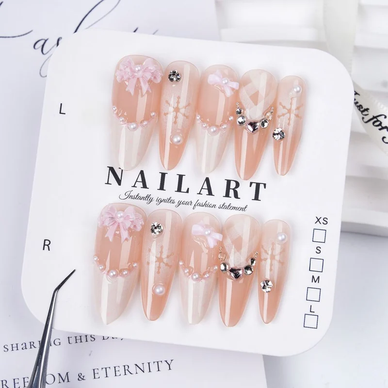 Dekorative Press-On Nagelset
