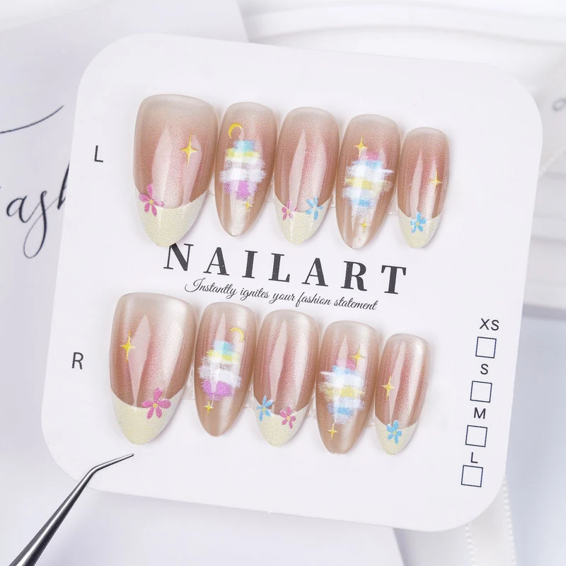 Dekorative Press-On Nagelset