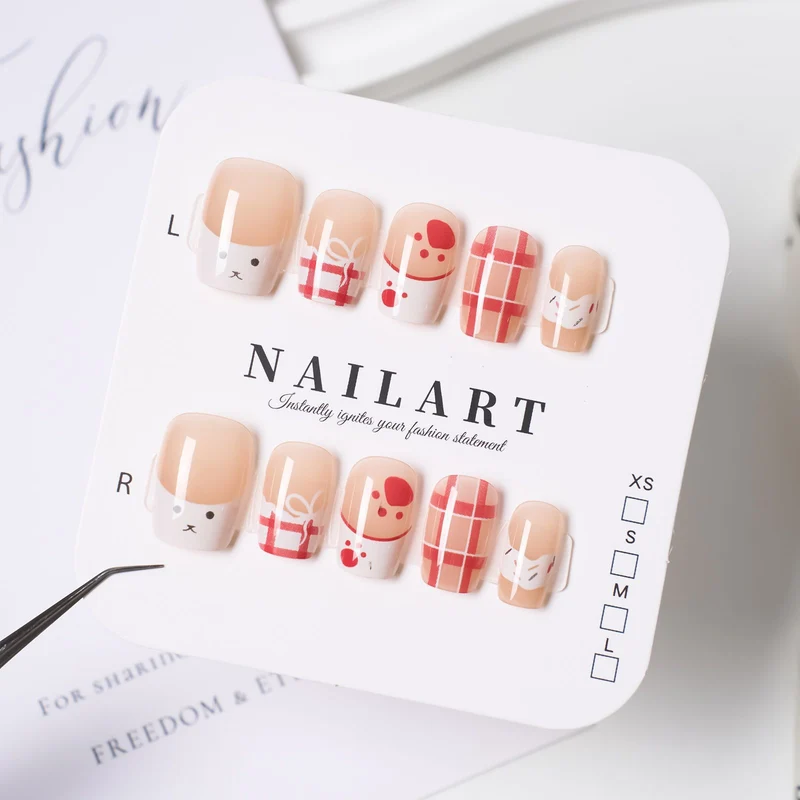 Dekorative Press-On Nagelset
