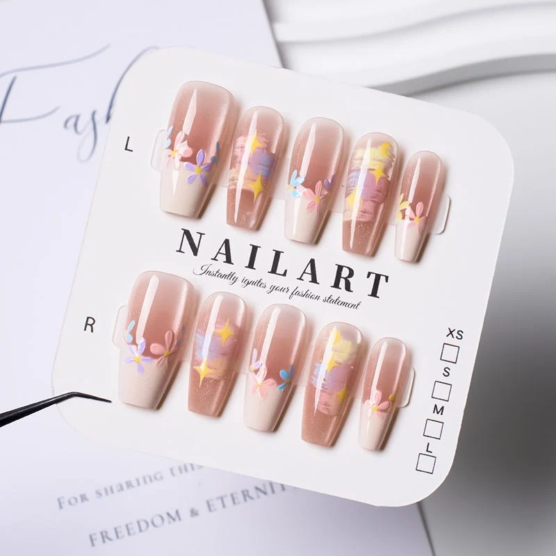Dekorative Press-On Nagelset