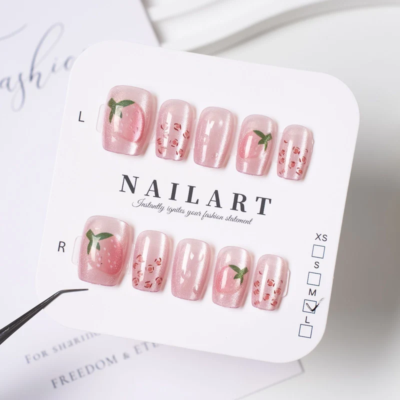 Dekorative Press-On Nagelset