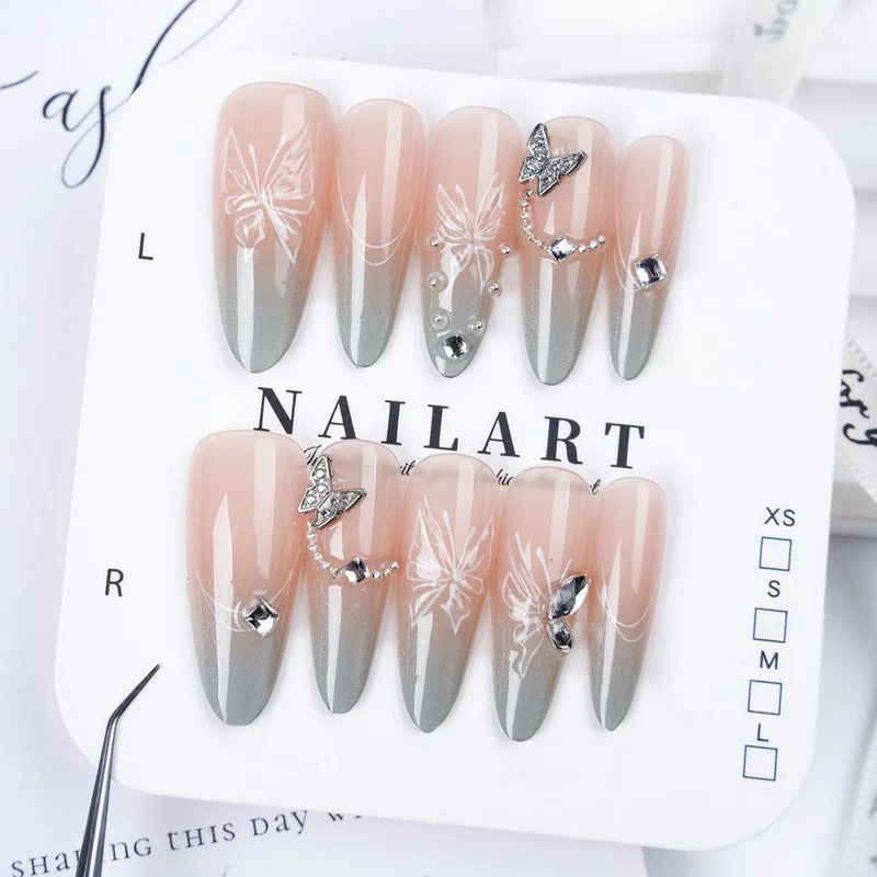 Dekorative Press-On Nagelset