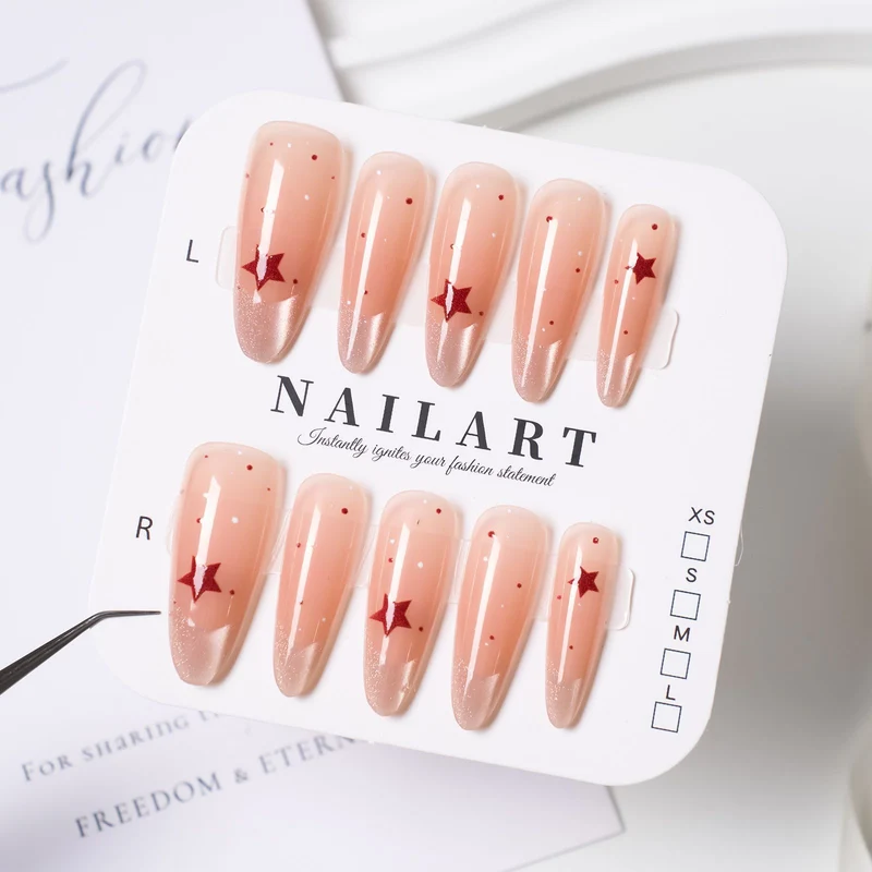 Dekorative Press-On Nagelset