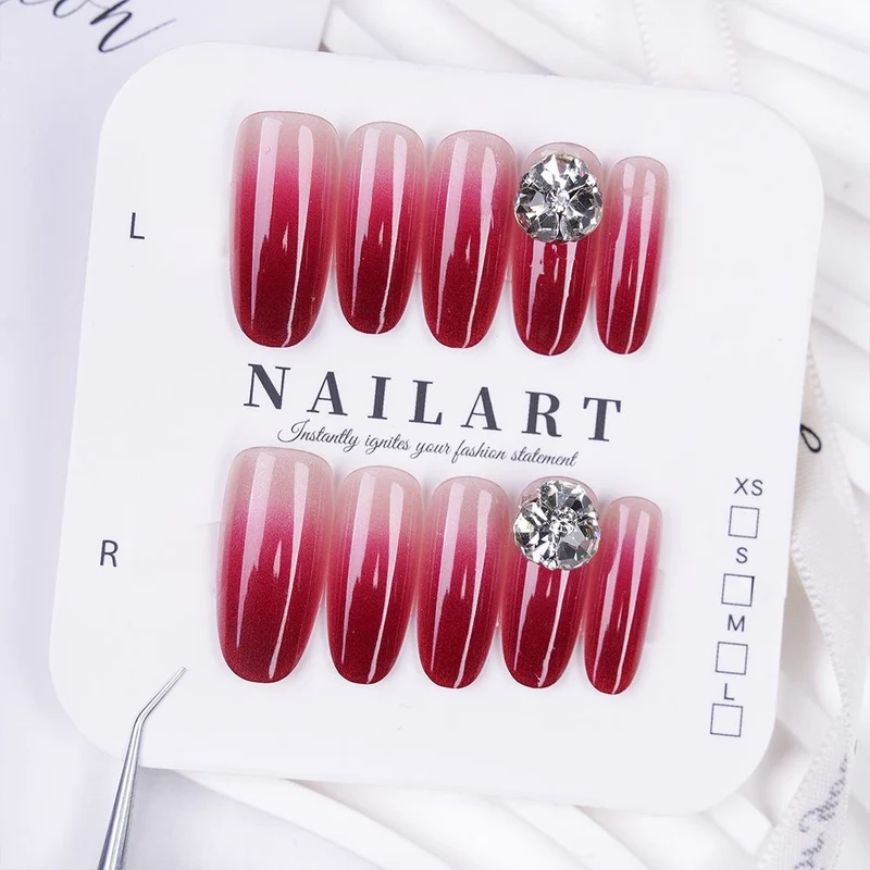 Schmetterling-inspirierte Stiletto Press-On Nägel