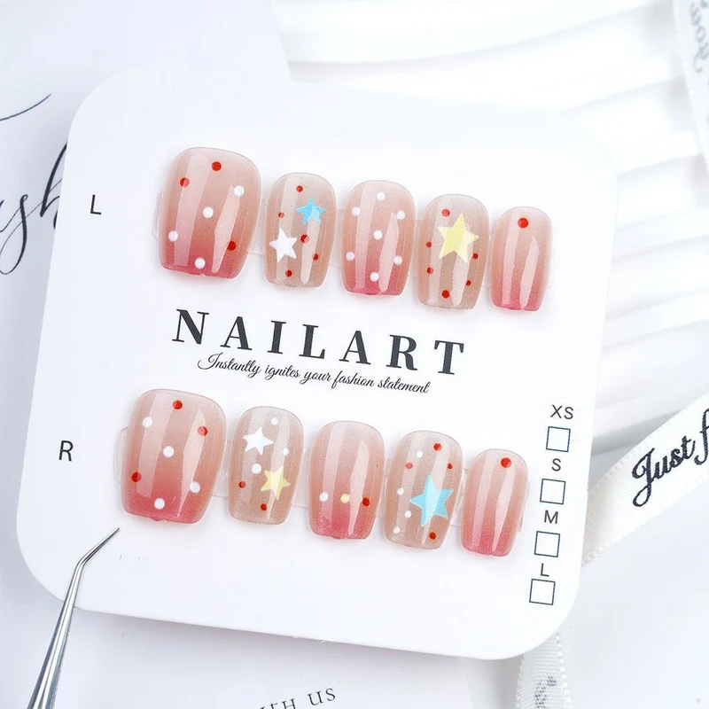 Schmetterling-inspirierte Stiletto Press-On Nägel