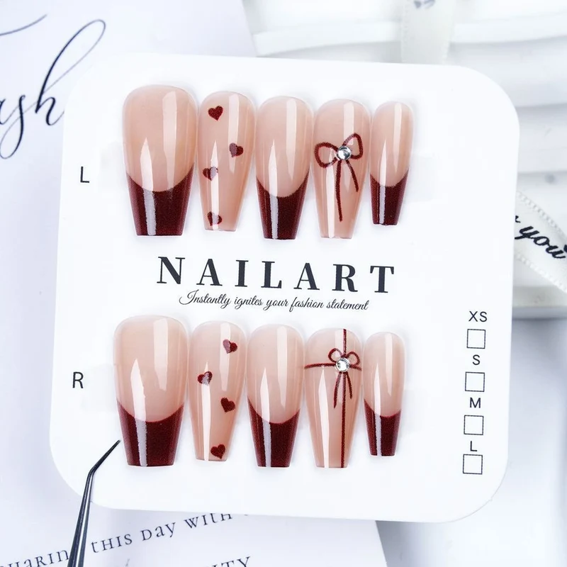 Schmetterling-inspirierte Stiletto Press-On Nägel