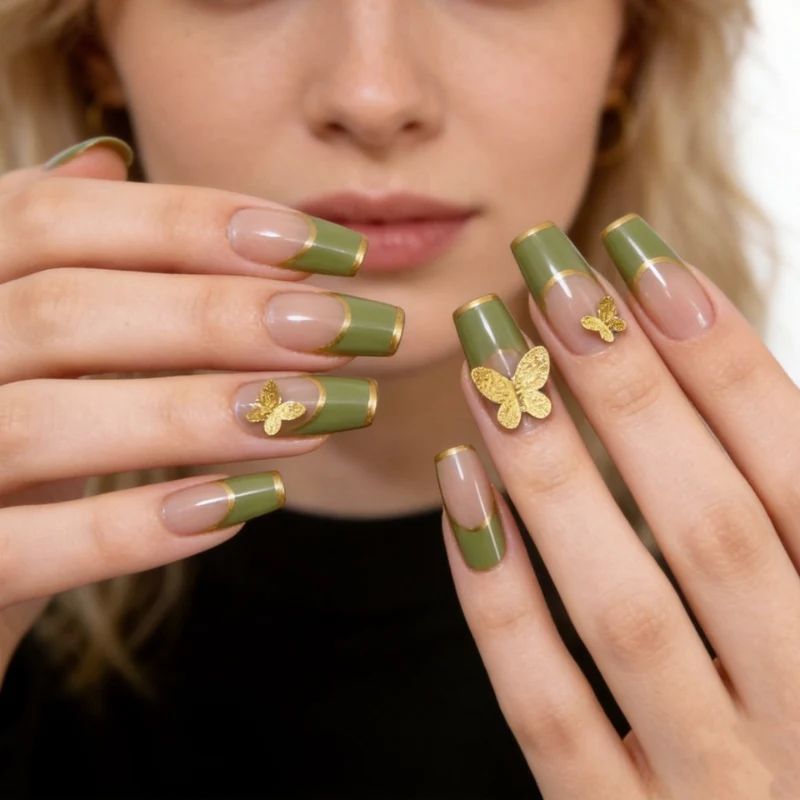 Künstlerische Press-On Nageldesigns