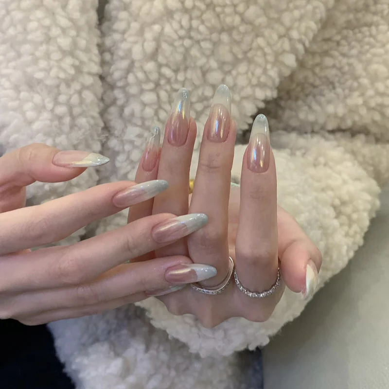 Künstlerische Lange Stiletto Press-On Nägel
