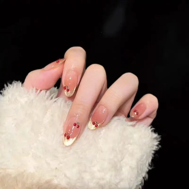 Künstlerisches Floral Press-On Nagel Set