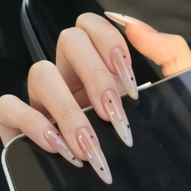 Künstlerisches Floral Press-On Nagel Set