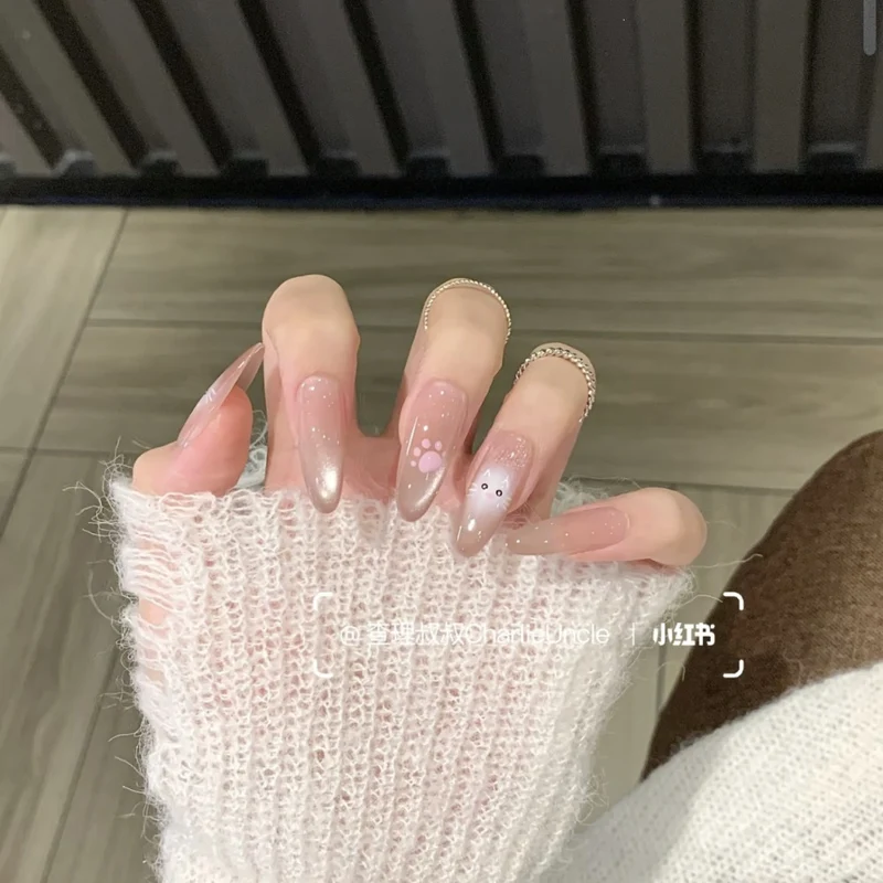 Künstlerisches Floral Press-On Nagel Set