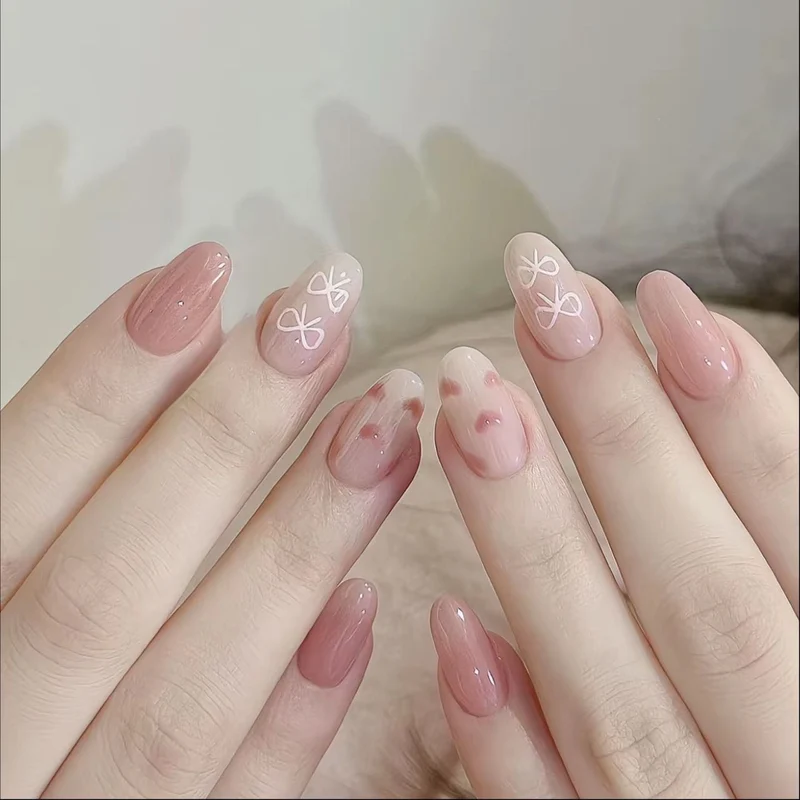 Künstlerisches Floral Press-On Nagel Set