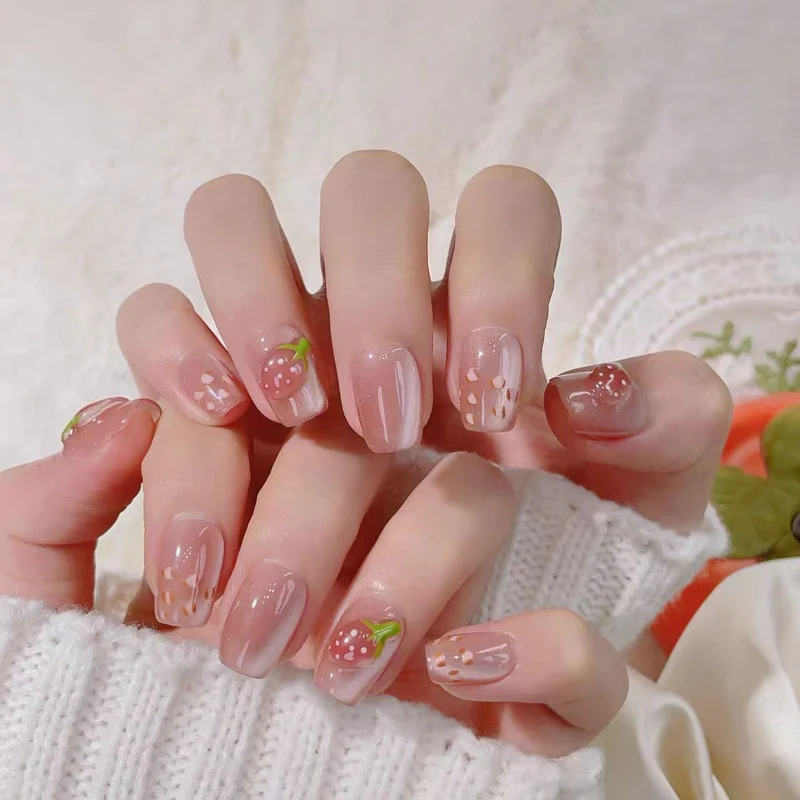 Künstlerisches Blumen-Design Press-On Nägel