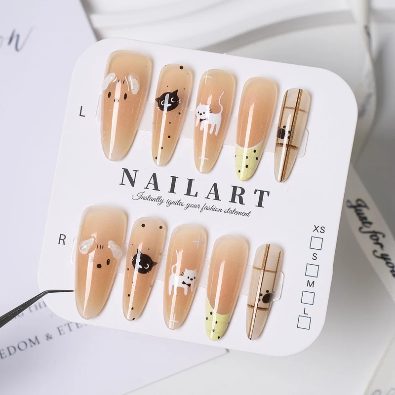 Künstlerisch inspiriertes, thematisches Press-On-Nägel